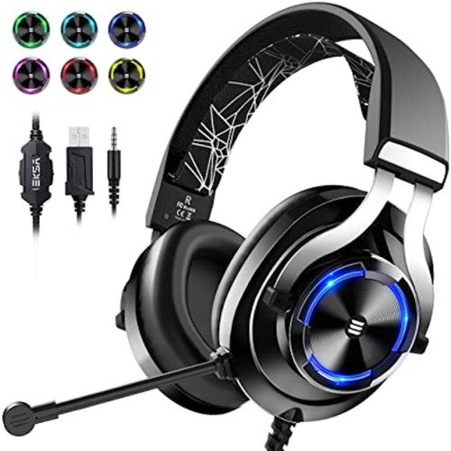 EKSA E3000 Gaming Headset with RGB Light – Black