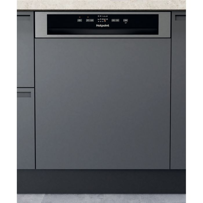 Hotpoint Semi‑Integrated Dishwasher – Stainless Steel