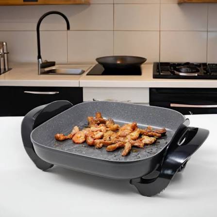 Tower Electric Non Stick Fry Pan Skillet | T14036GRY