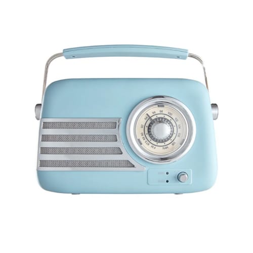 iTek Vintage Bluetooth FM Radio Vintage Blue