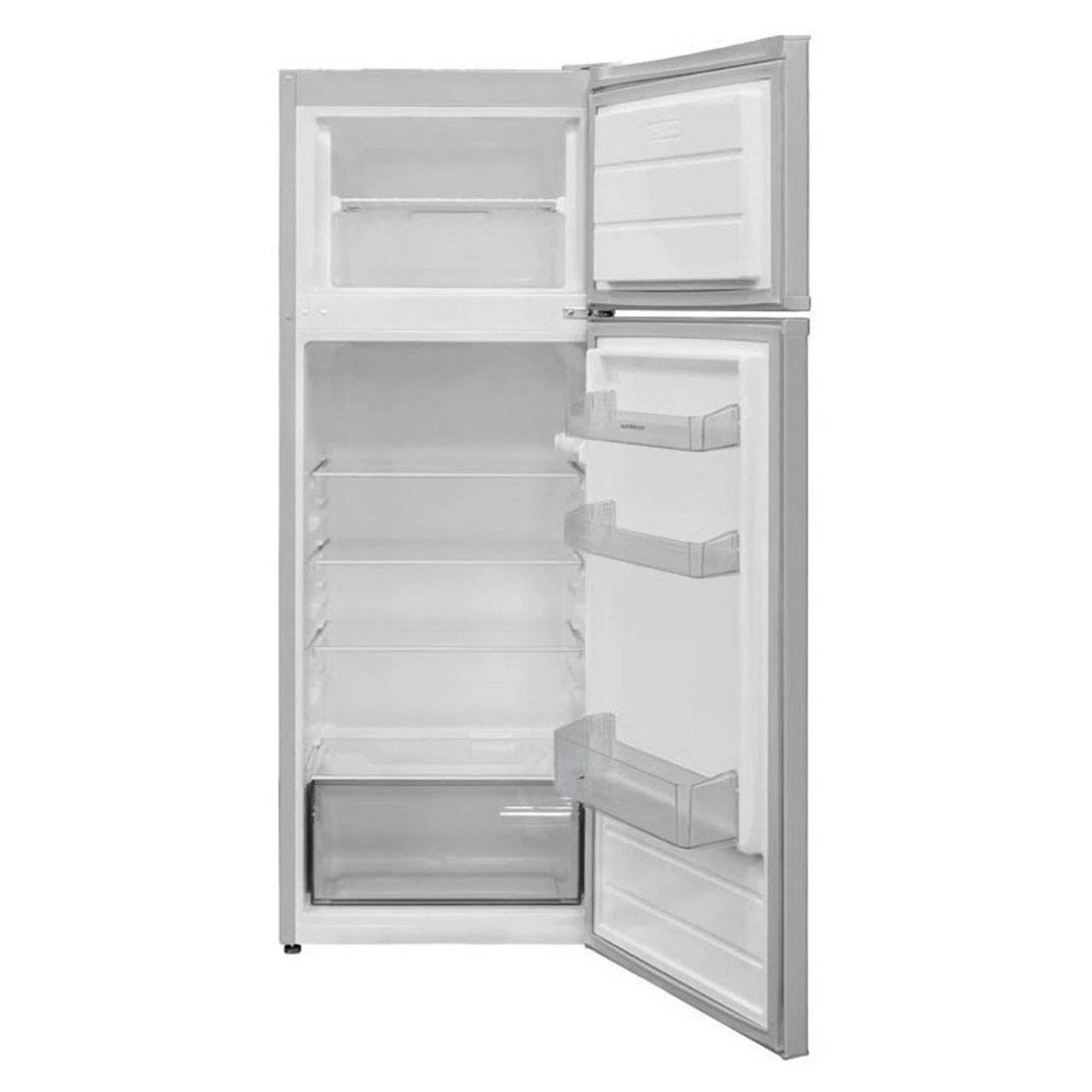 NordMende Low-Frost Freestanding Fridge Freezer – Silver