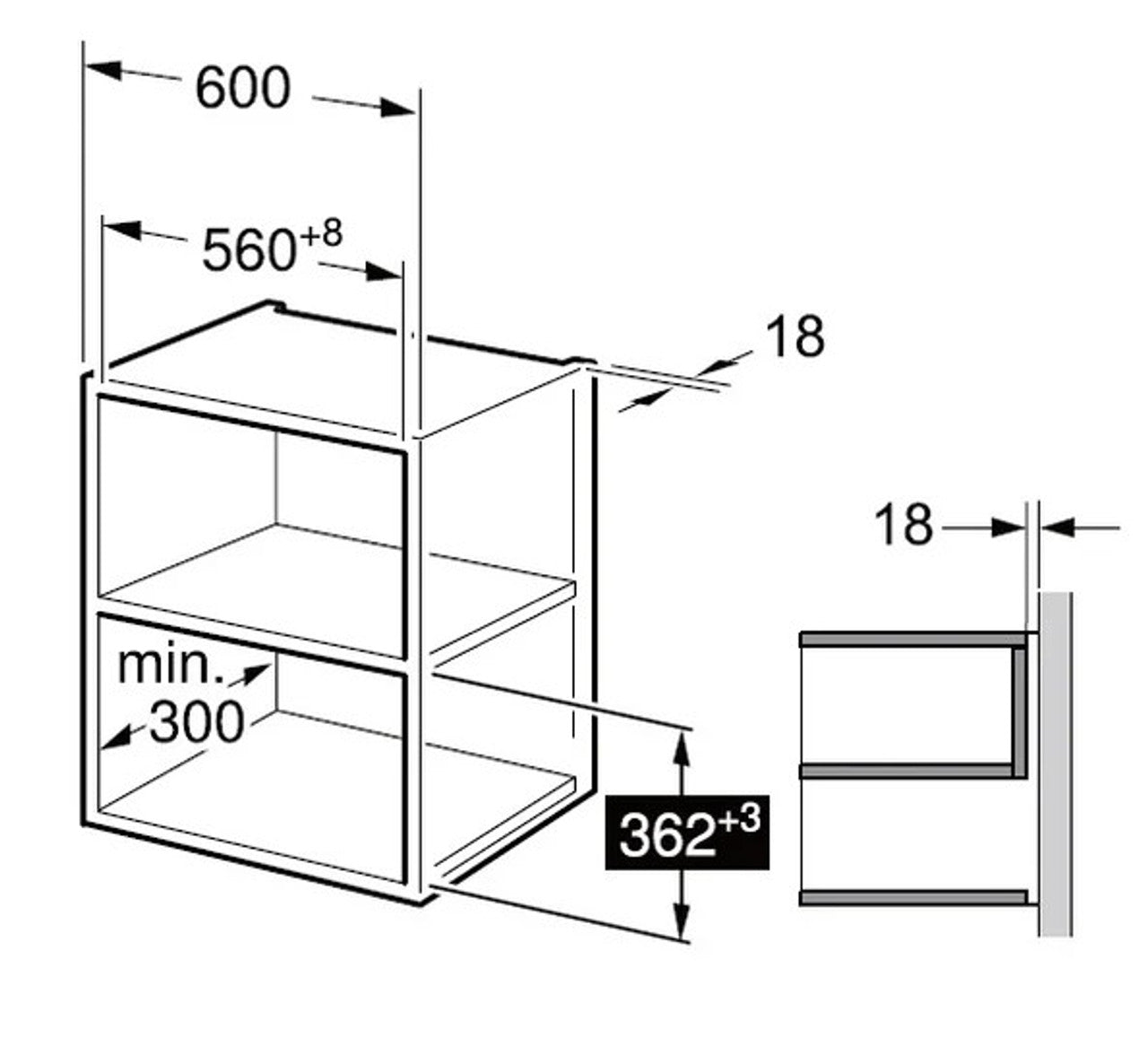 PowerPoint 20 L 800W Integrated Microwave – Black Glass