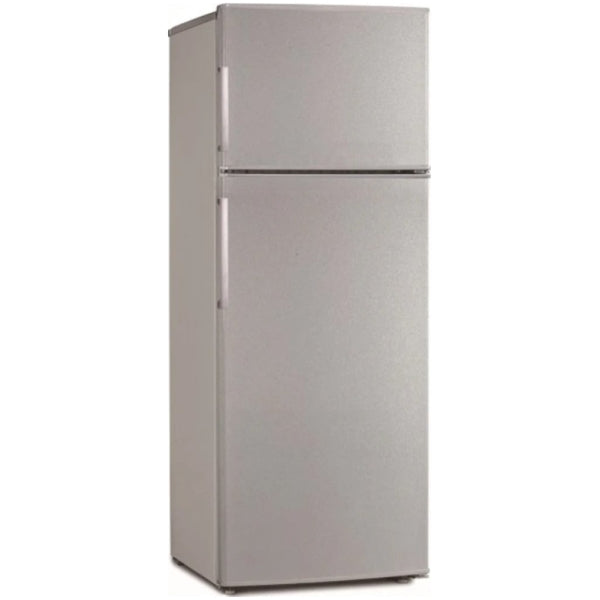 PowerPoint Freestanding Fridge Freezer – Stainless Steel, 168 × 55 cm