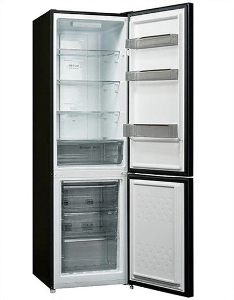 Powerpoint 60/40 Freestanding Fridge Freezer Black Glass