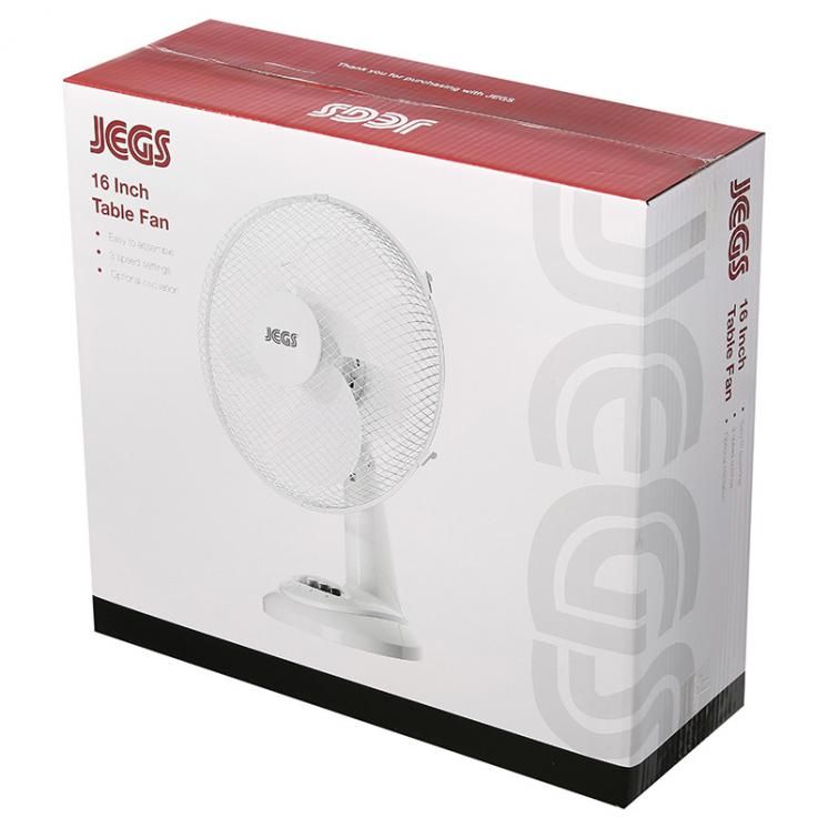 JEGS 16″ Table Fan – White