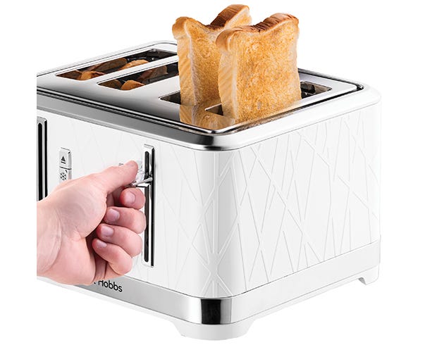 Russell Hobbs Structure White 4 Slice Toaster | 28100