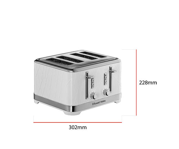 Russell Hobbs Structure White 4 Slice Toaster | 28100