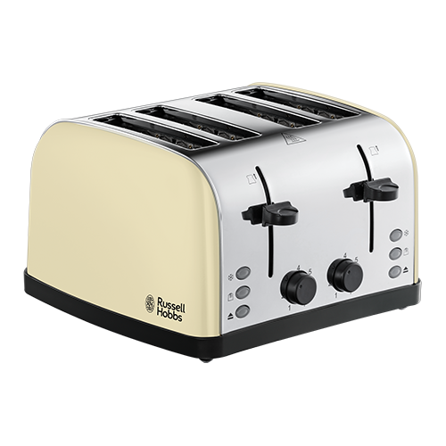 Russell Hobbs Stainless Steel 4 Slice Toaster - Cream | 28363