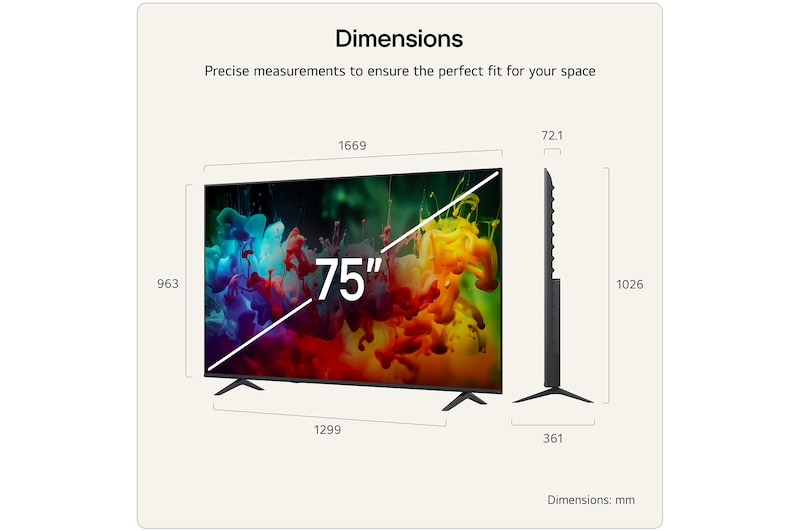 LG 75" QNED72 QNED AI Mini LED 4K Smart TV (2026) | 75QNED72B6B