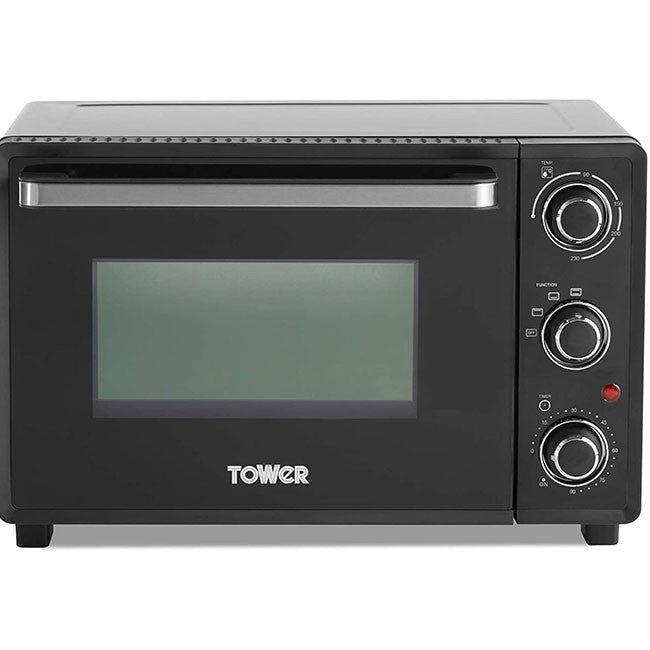 Tower T14043 23L Mini Oven Black with Silver Accents