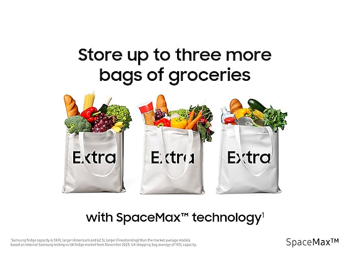 Samsung American Style Side-by-Side Fridge Freezer – SpaceMax 652 L – Stainless Steel