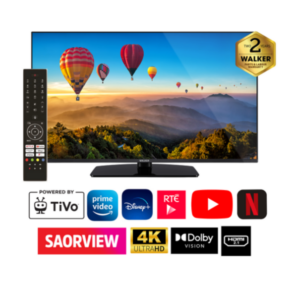 Walker Borderless 43″ 4K HDR Smart TV (TiVo Platform)