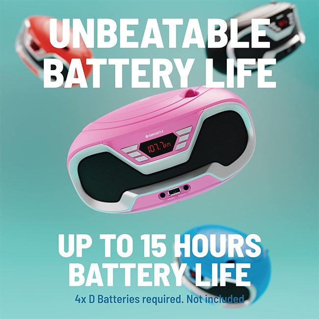 Majority Oakcastle CD200 Portable Bluetooth CD Player - Pink