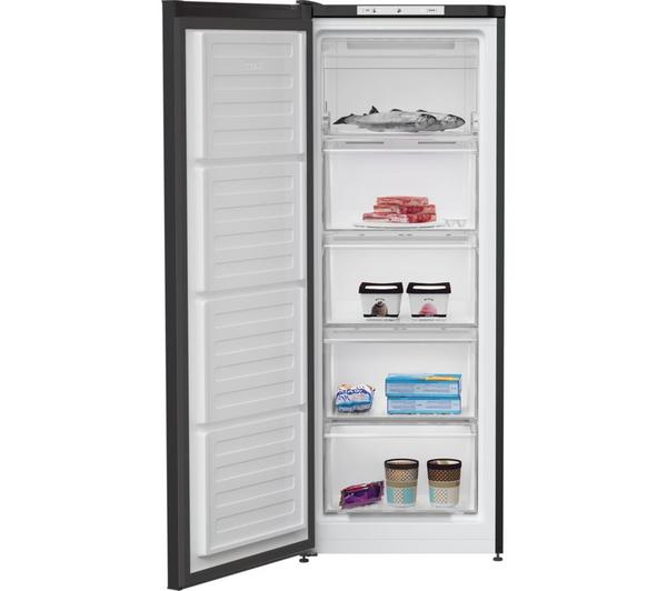 Beko 177 Litre Tall Upright Freezer Black - Frost Free