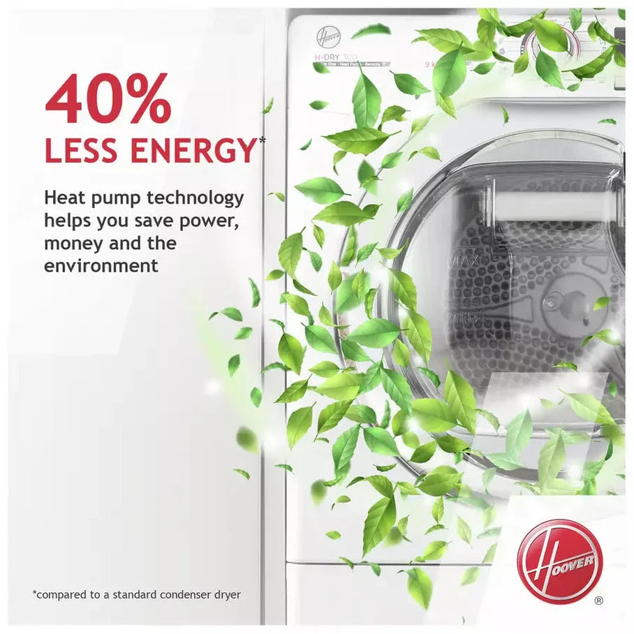 Hoover HLE H8A2DE 80 8KG Heat Pump Tumble Dryer - White | HLEH8A2DE-80 Hoover Washing Machine Ben Sweeney Electrical Euronics