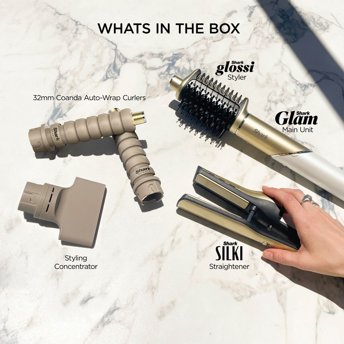 Shark Glam Straight & Waves Multi-Styler 4-in-1 Gold | HD6041SUK