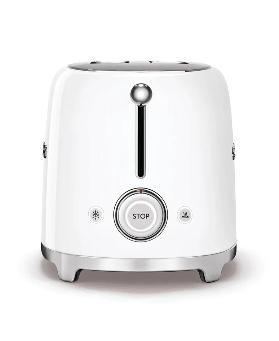 Smeg 950W 2 Slice Toaster - White | TSF01WHUK - Ben Sweeney Letterkenny 