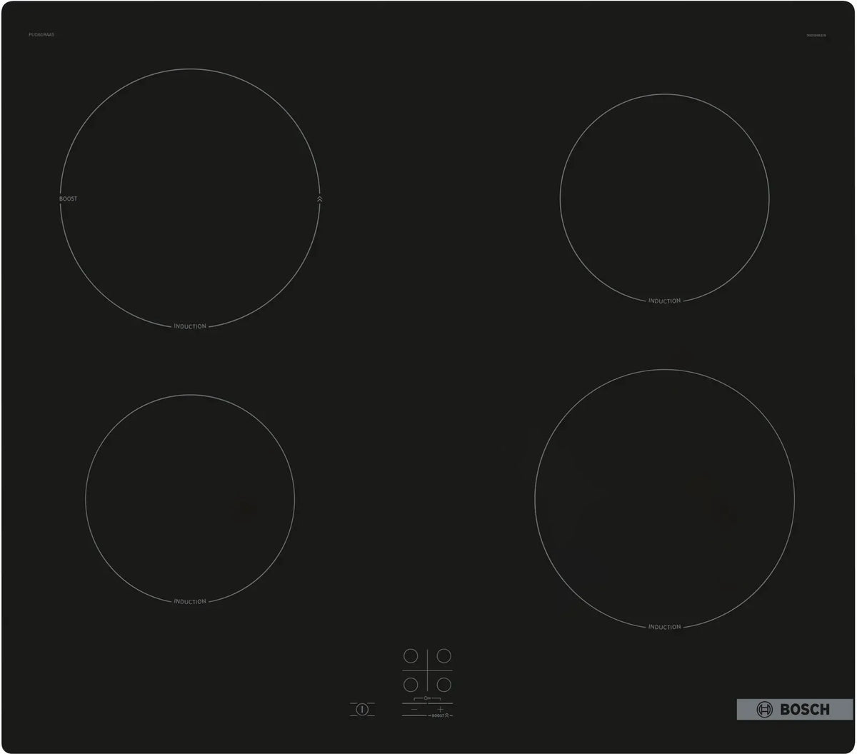 Bosch Series 2 60cm 4 Zone Induction Hob - Black | PUG61RAA5B