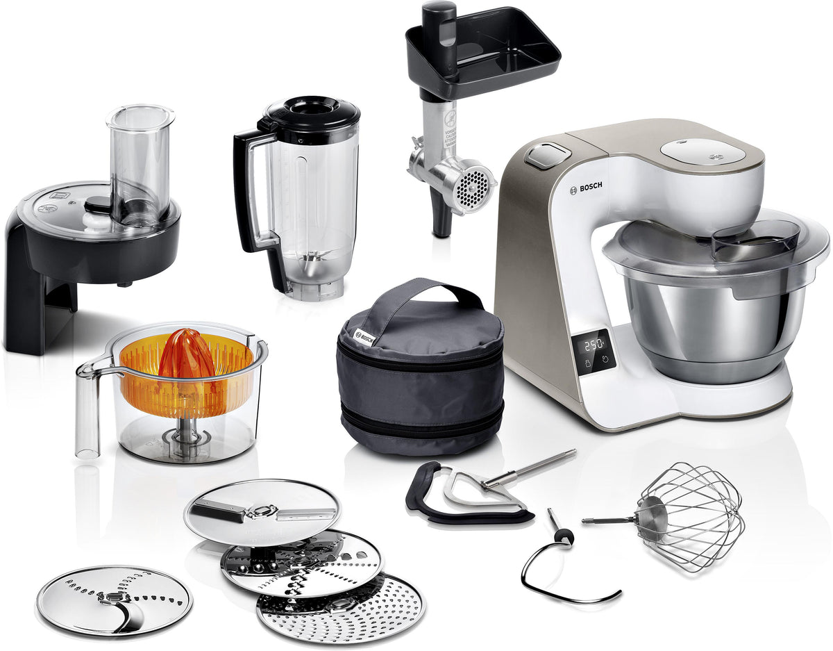 Bosch Series 4 MUM5 Stand Mixer with Integrated Scales 1000W - White | MUM5XW40G