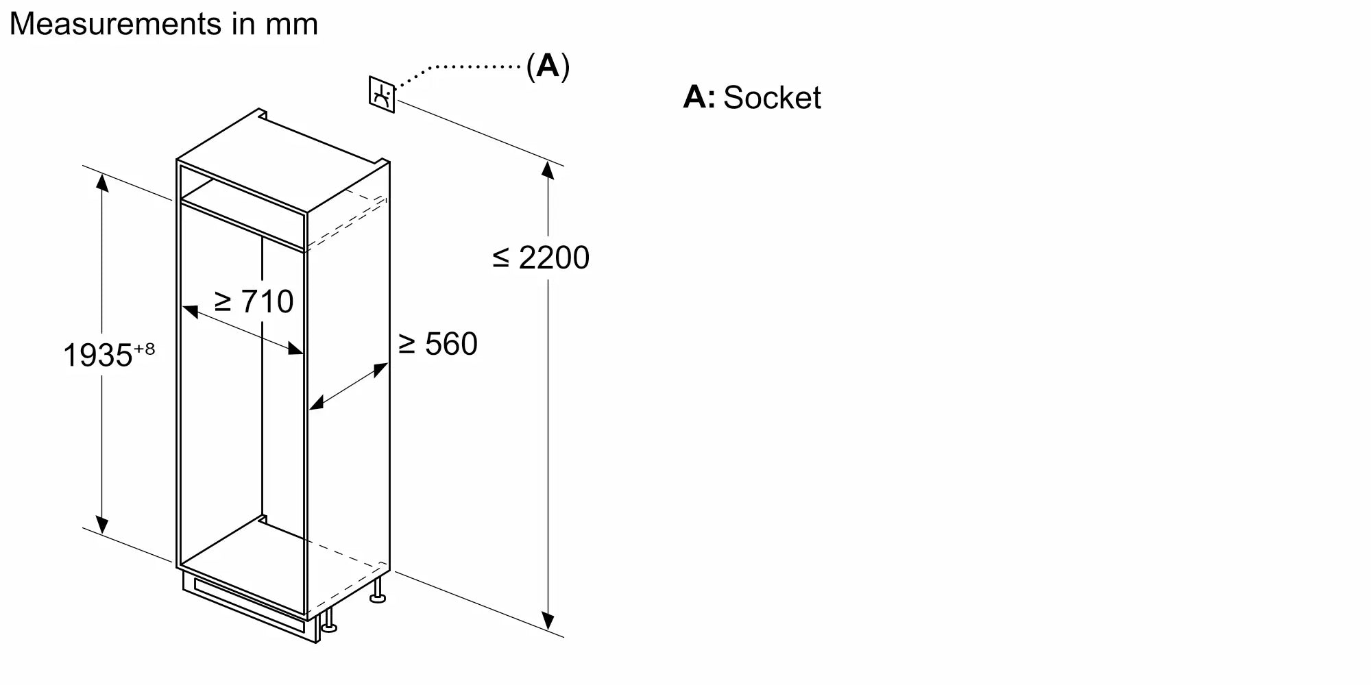 Bosch Series 2 383L Integrated No Frost Fridge Freezer | KBN96NSE1G