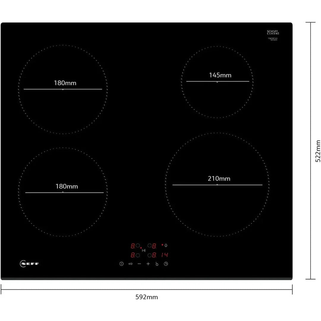Neff N 30 Induction hob 60 cm Black | T36FBE1L0 NEFF Hob Ben Sweeney Electrical Euronics