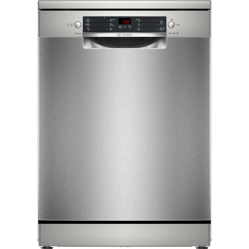 Bosch Series 2 free-standing dishwasher 60 cm Brushed steel anti-fingerprint | SMS26AI08G Bosch Dishwasher Ben Sweeney Electrical Euronics