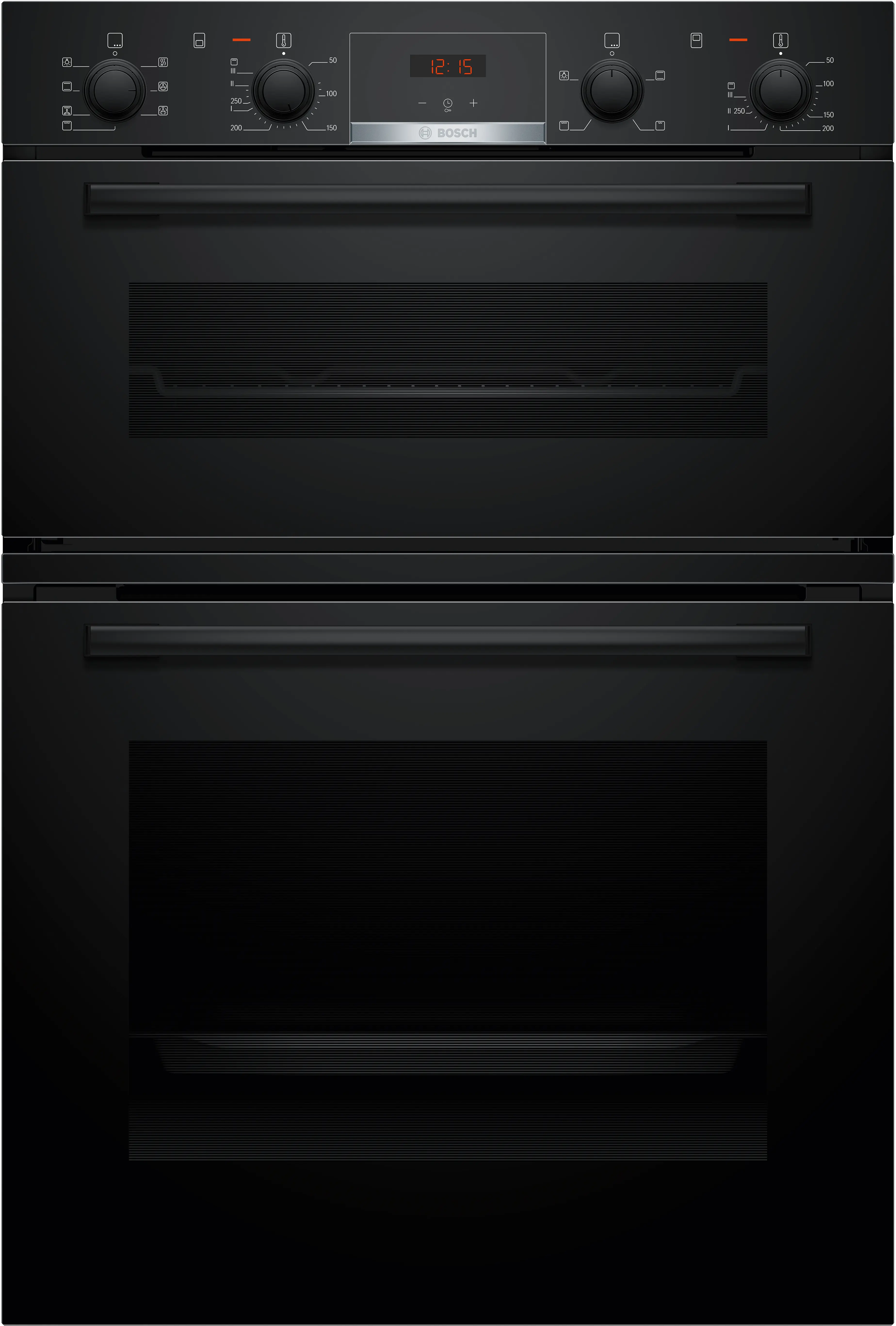 BOSCH SERIES 4 34/71LITRE BUILT IN DOUBLE OVEN - BLACK