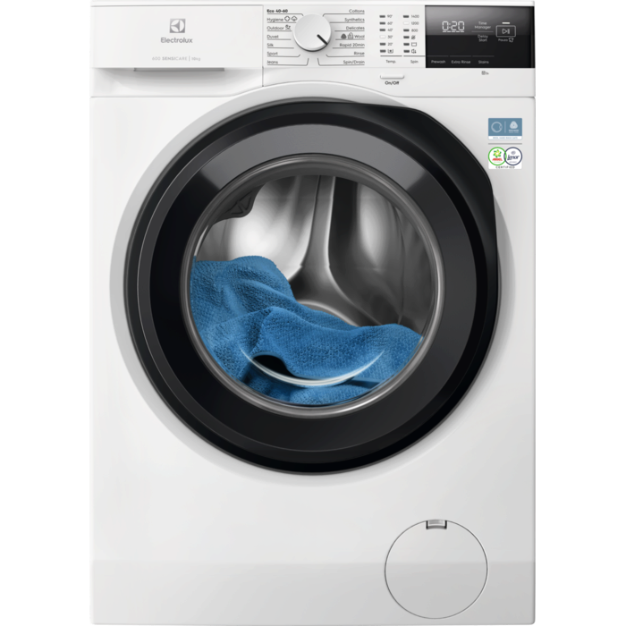 Electrolux SensiCare 600 Washer – 10 kg, 1400 RPM, Load-Sensing, Front-Load