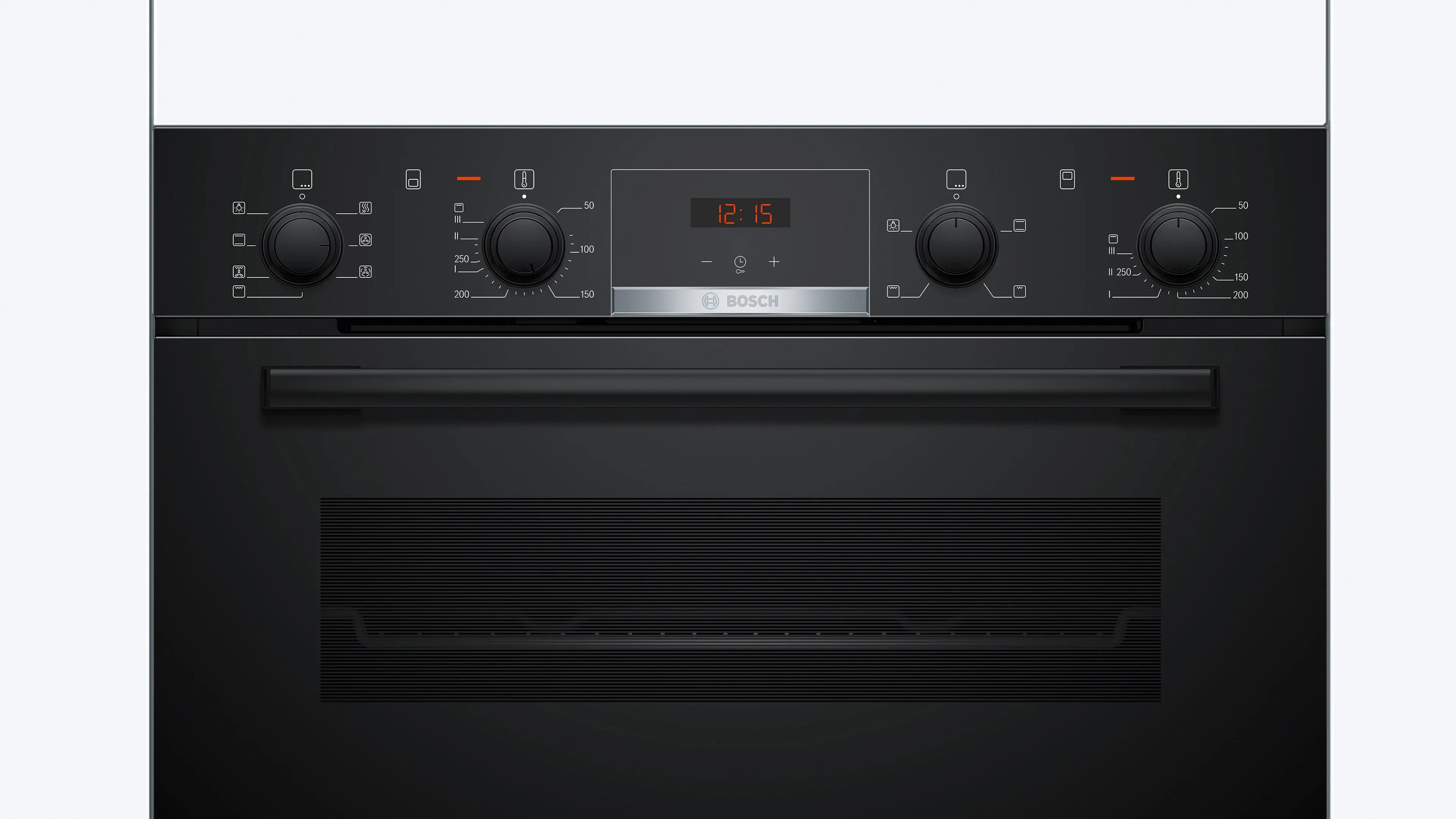 BOSCH SERIES 4 34/71LITRE BUILT IN DOUBLE OVEN - BLACK