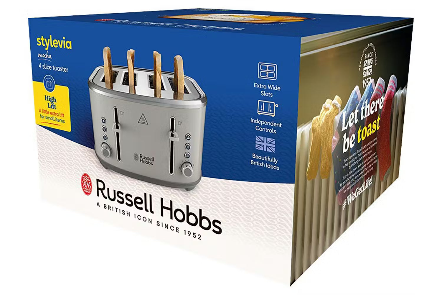 Russell Hobbs Stylevia 4 Slice Toaster | 26293 | Mocha