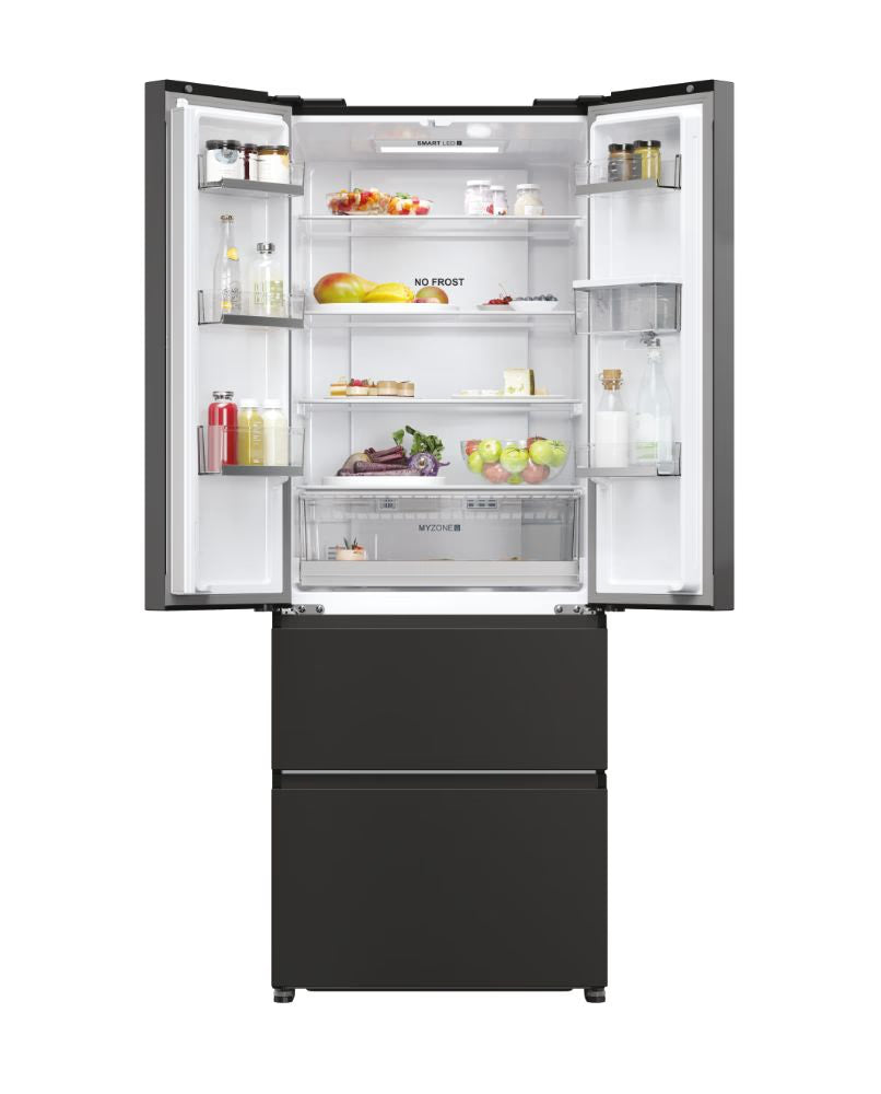 Haier FD 70 Series 5 444L No Frost Freestanding Fridge Freezer in Black | HFR5719EWPB.