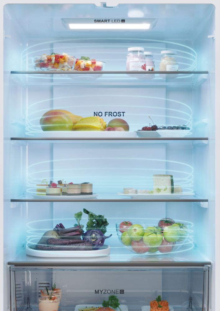 Haier FD 70 Series 5 444L No Frost Freestanding Fridge Freezer in Black | HFR5719EWPB.