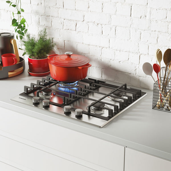 H-Hob 300 Gas Hob - Stainless Steel - 4 Burners | HHG6BRMX