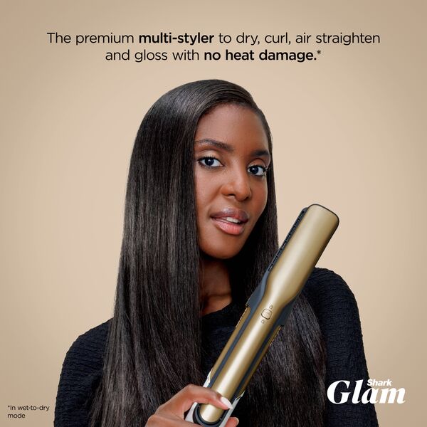 Shark Glam Straight & Waves Multi-Styler 4-in-1 Gold | HD6041SUK