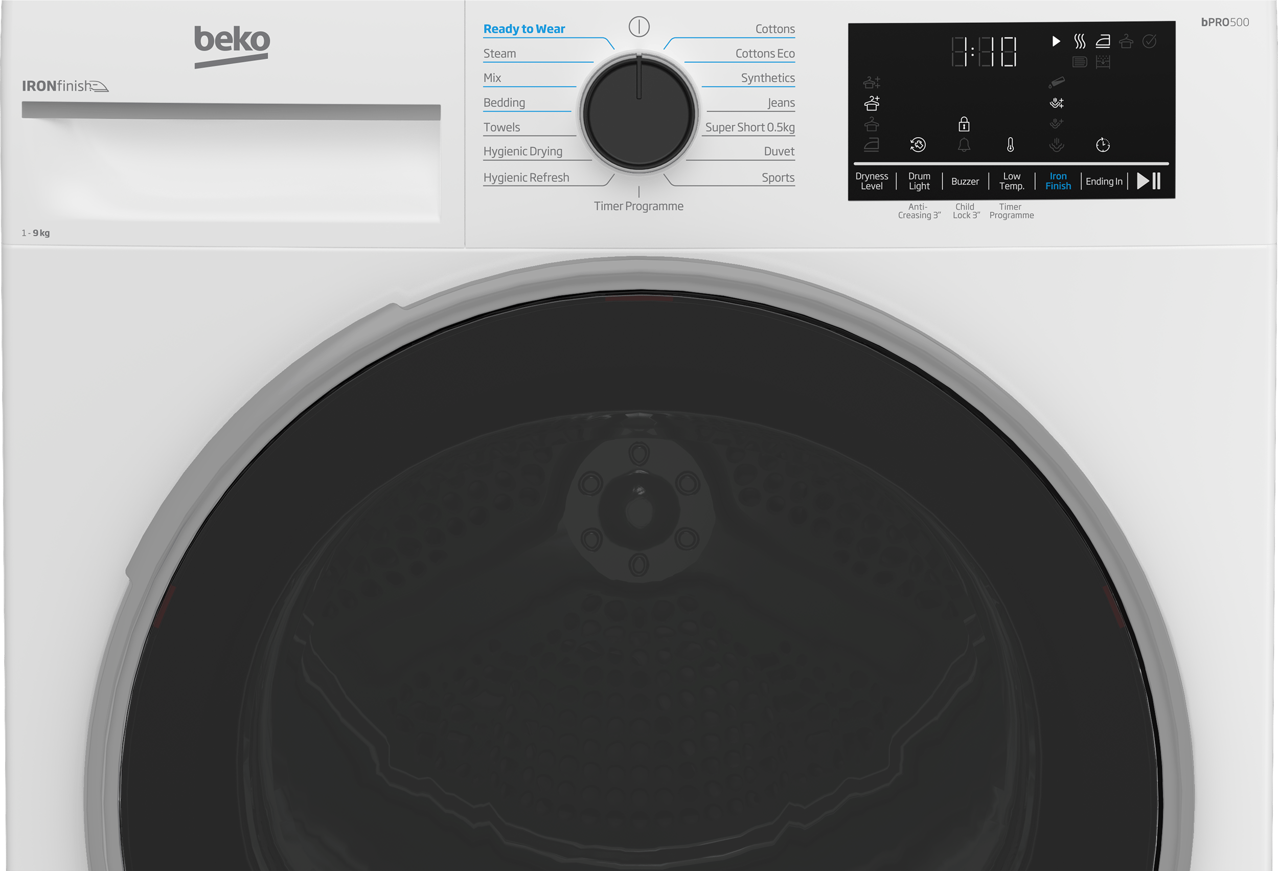 Beko 9kg Heat Pump Tumble Dryer with IronFinish™ Technology | B5T4923NIW