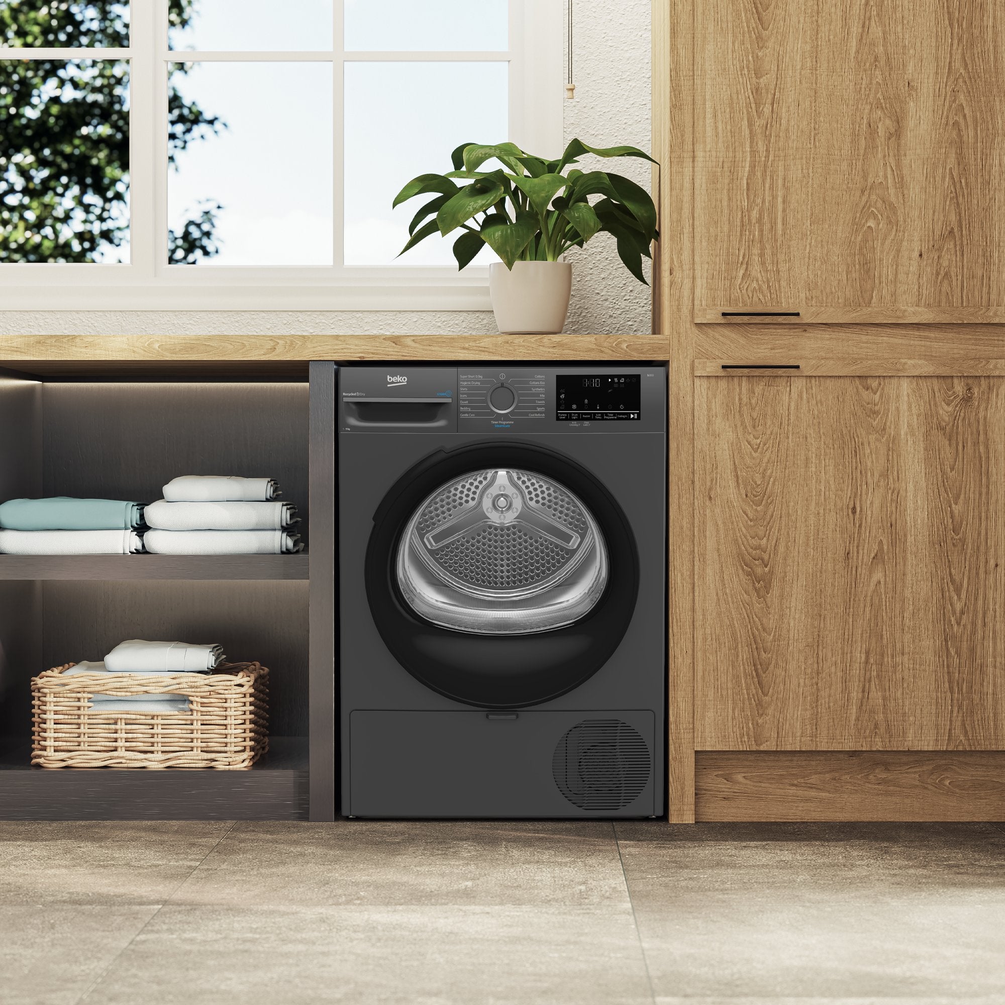 Beko 9kg Heat Pump Tumble Dryer Anthracite - BM3T3933NA