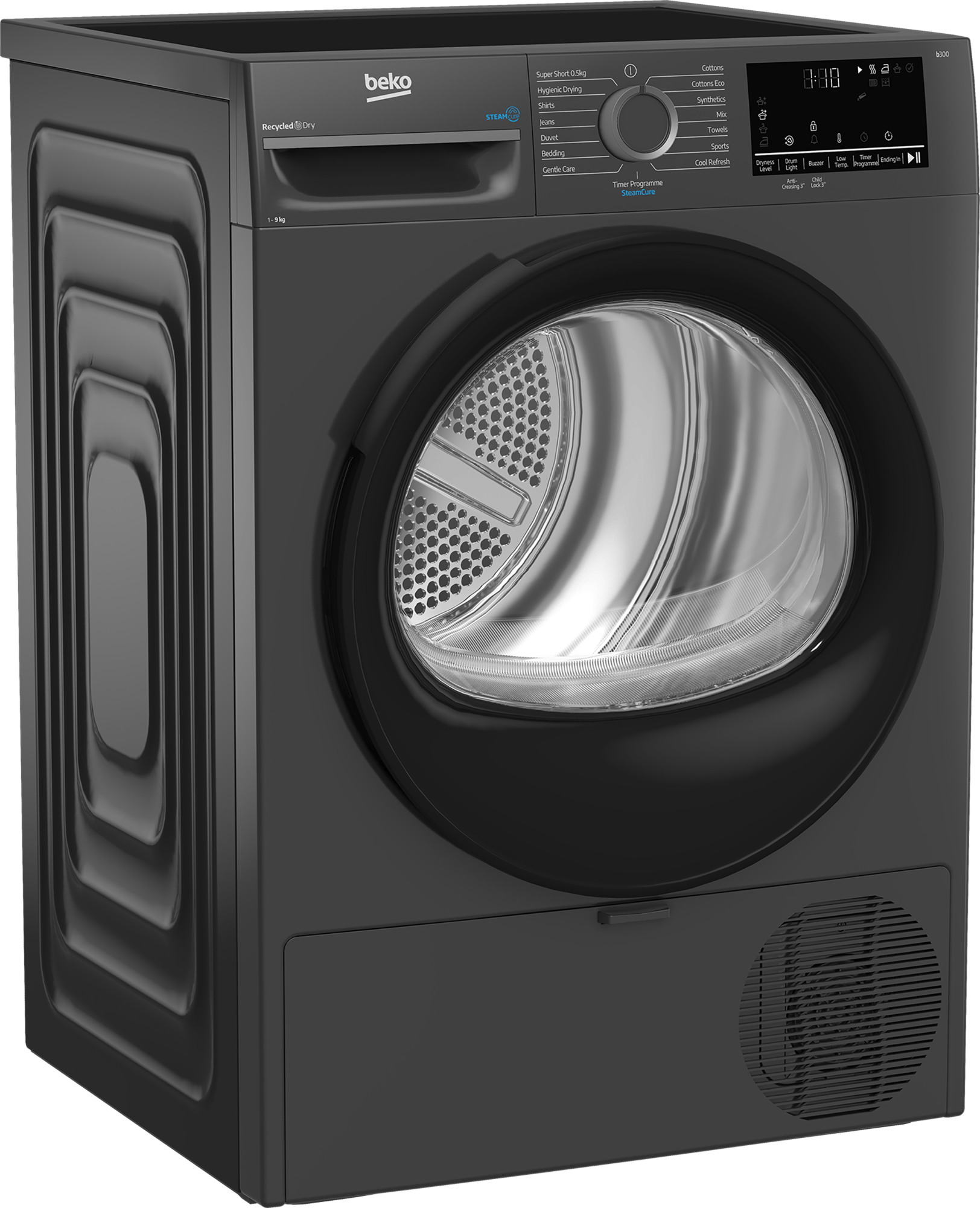 Beko 9kg Heat Pump Tumble Dryer Anthracite - BM3T3933NA