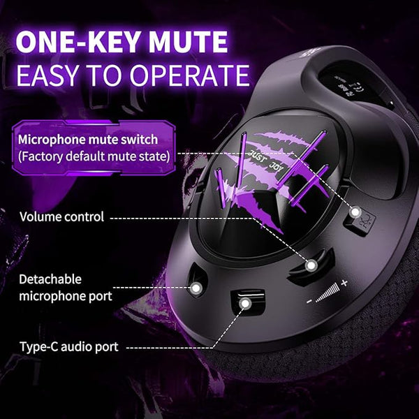 EKSA Air Joy Pro Purple 7.1 Surround Sound Gaming Headset