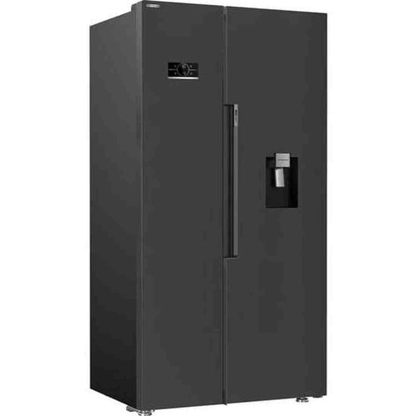 Beko Freestanding American Style Fridge Freezer with HarvestFresh™ Black Steel| ASD2442VPZ Beko Fridge Freezer Ben Sweeney Electrical Euronics
