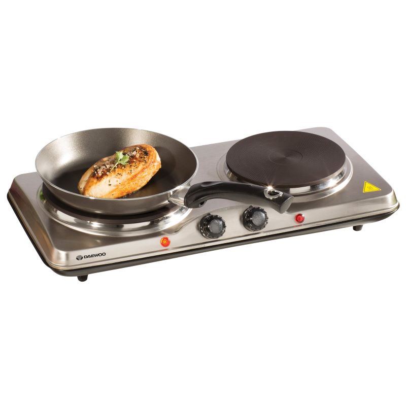 Daewoo SDA1732 Double Stainless Steel Hot Plate