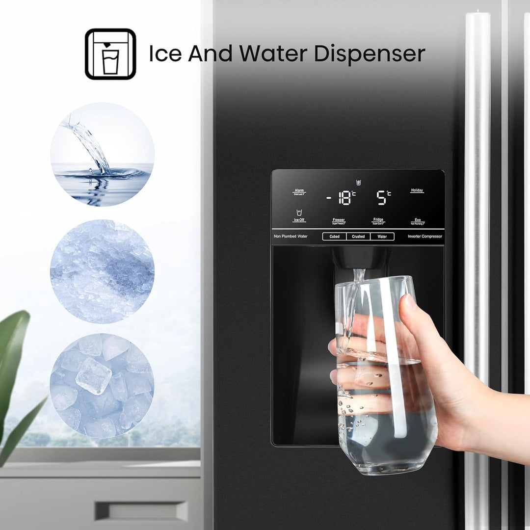 Hisense Freestanding Side by Side Fridge Freezer | RS694N4IBE Hisense American Fridge Freezer Ben Sweeney Electrical Euronics