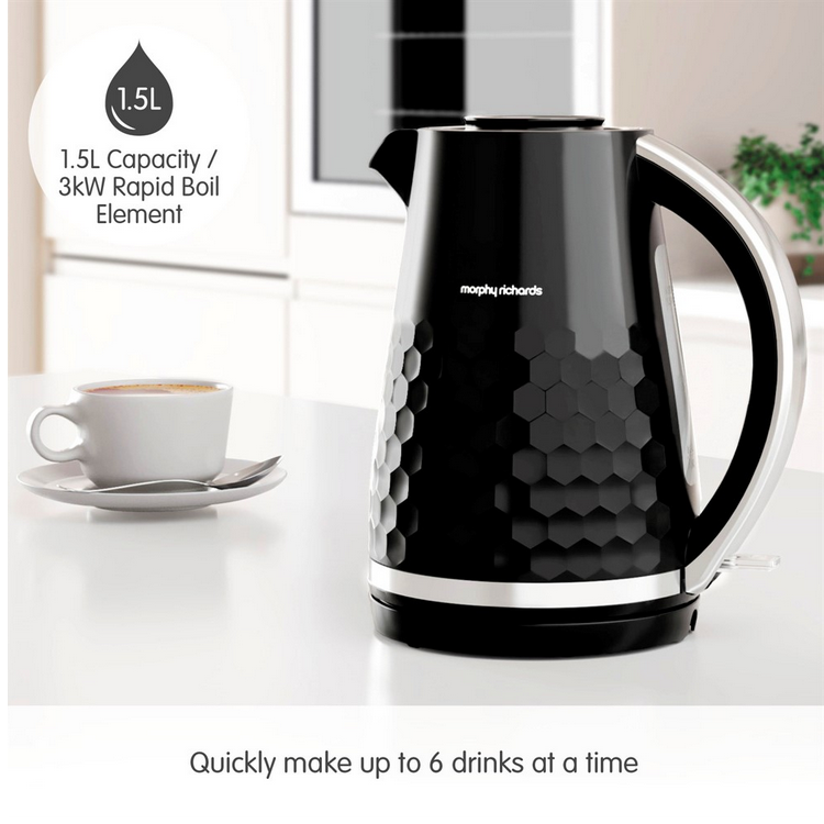 Morphy Richards 1.5L Black Hive Kettle | 108271