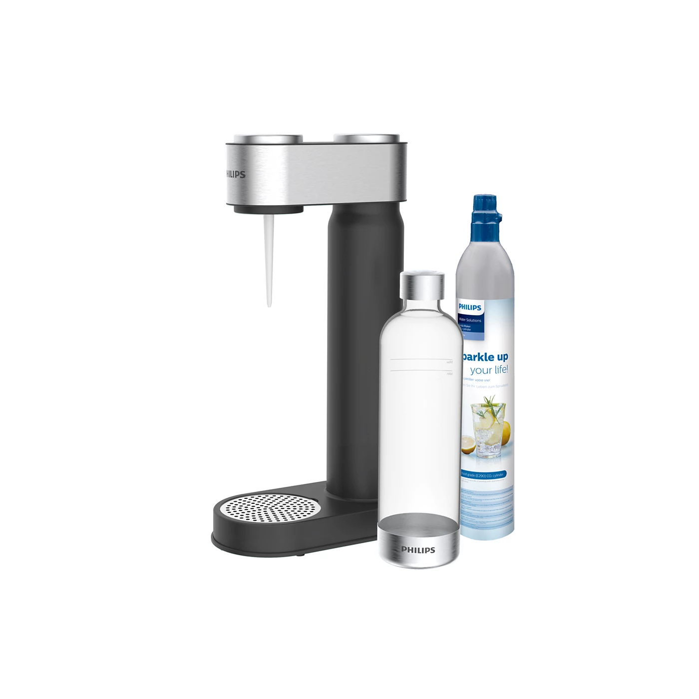 Philips Premium GoZero Soda maker,1 bottle,1 Cylinder – Metal