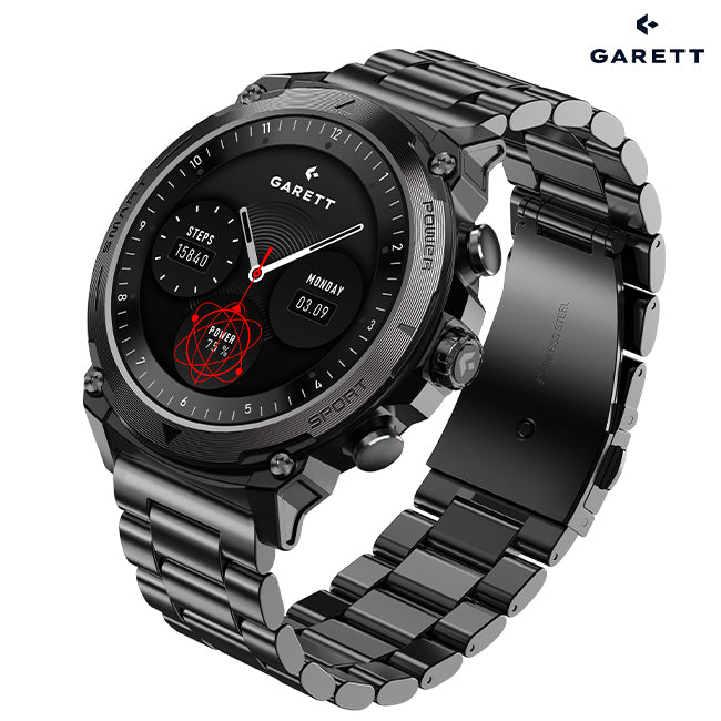 Garett Smartwatch Garett Atom Black Steel