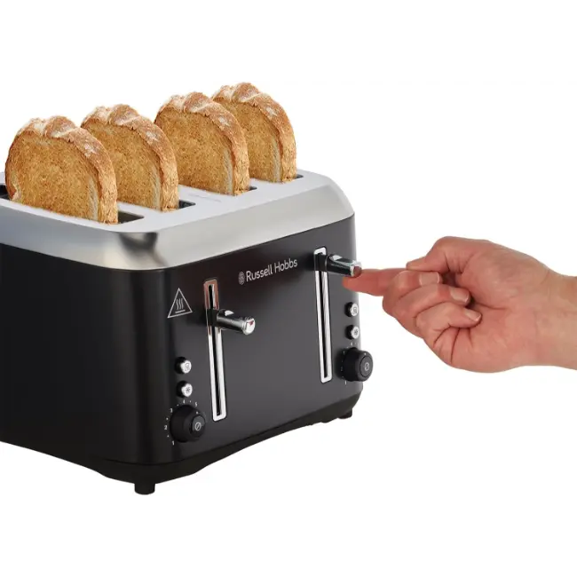 Russell Hobbs Addison 4 Slice Toaster | Matte Black | 27740