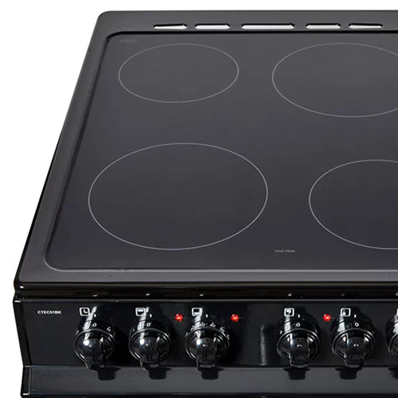 Nordmende 50 cm Ceramic Top Twin-Cavity Electric Cooker – Black