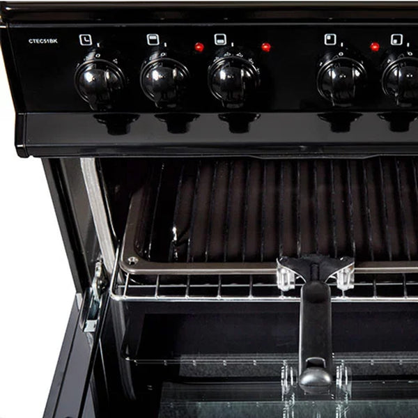 Nordmende 50 cm Ceramic Top Twin-Cavity Electric Cooker – Black