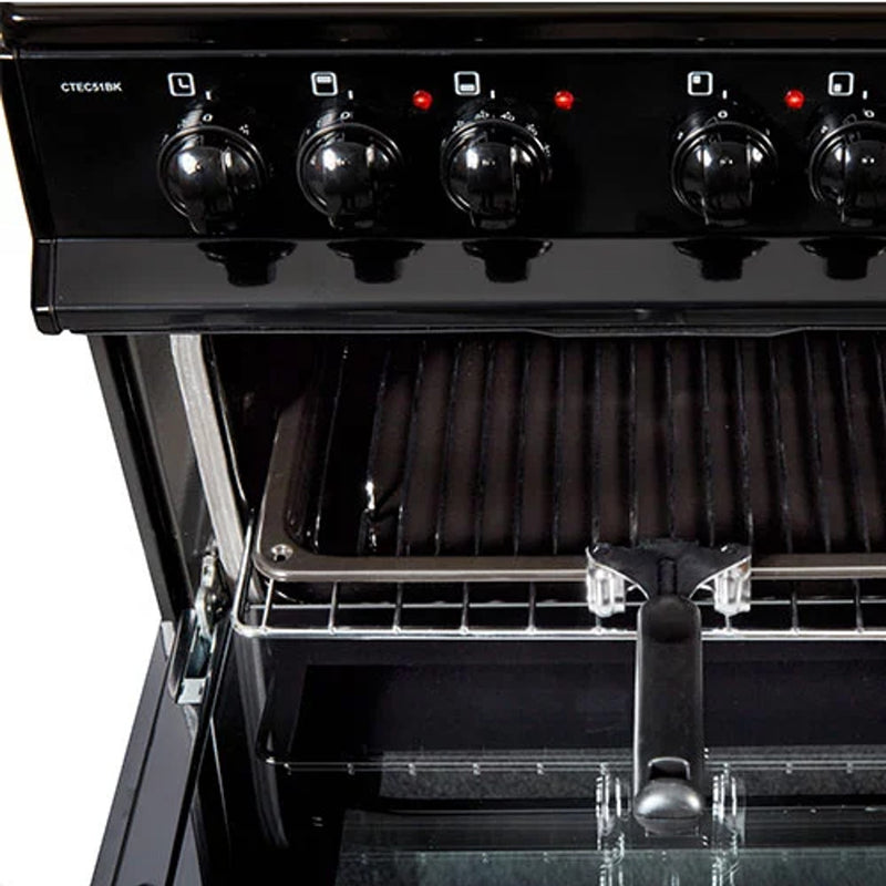 Nordmende 50 cm Ceramic Top Twin-Cavity Electric Cooker – Black