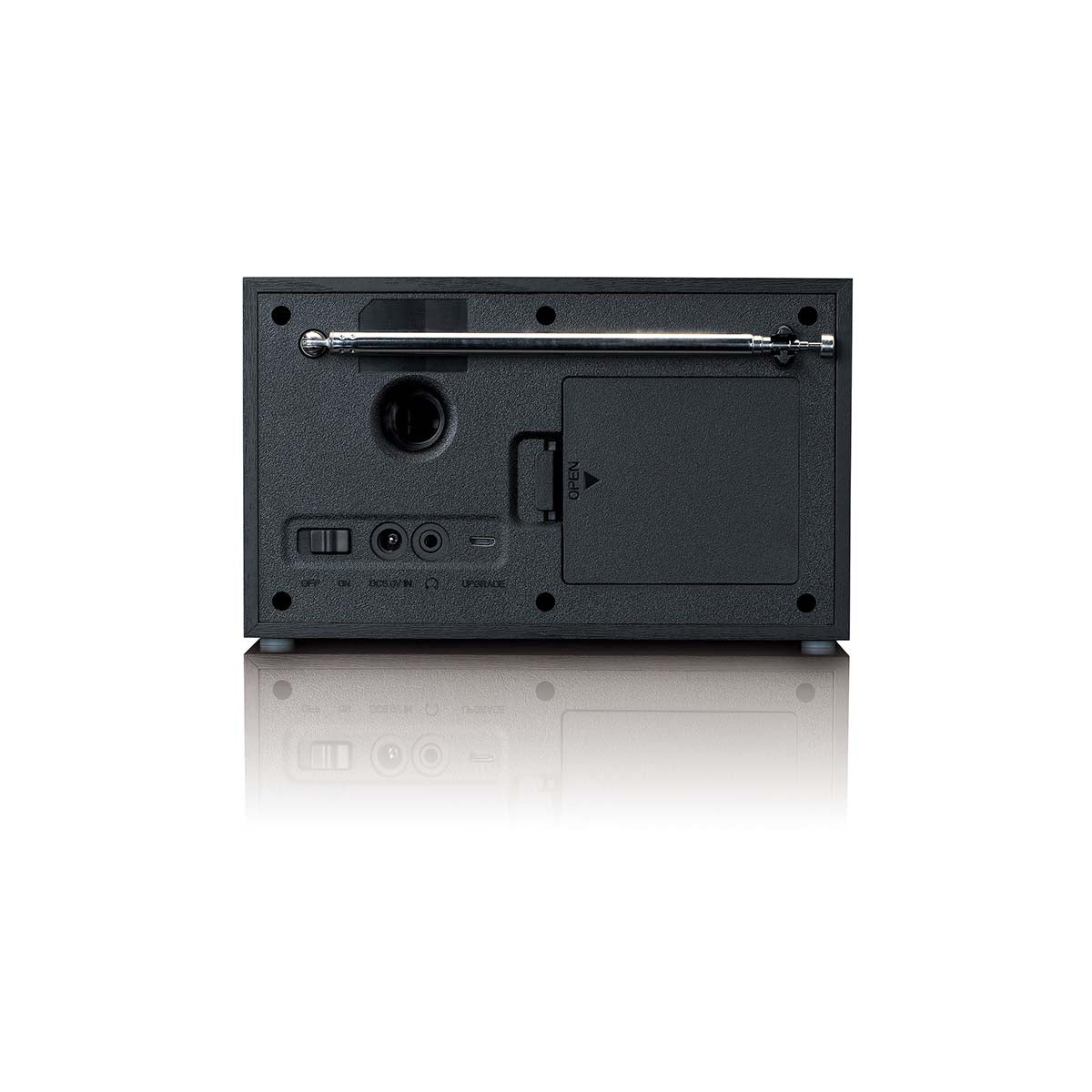 LENCO DAR-017BK - Compact and stylish DAB+/FM radio with Bluetooth® and wooden casing - Black