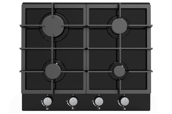 Cata 60 cm Gas-on-Glass Hob Black